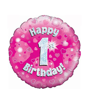 1st Birthday Girl Balloon